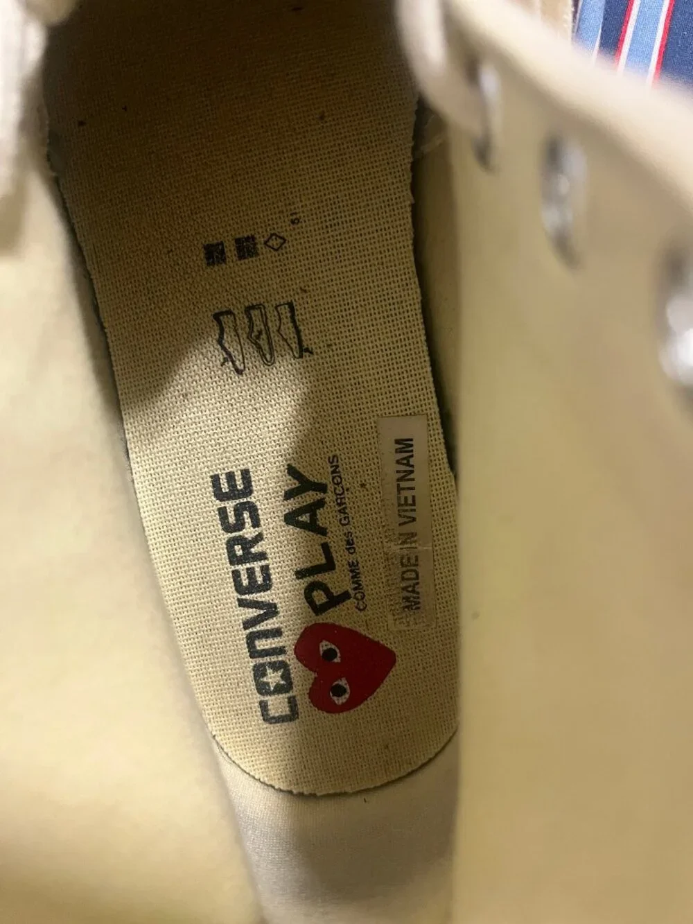 Comme des Garcons x Converse Big Heart High Top Chuck - Size 8 1/2 - Picture 4 of 7